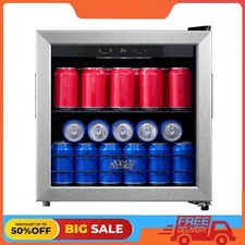 Arctic King 48-Can Stainless Steel Beverage Fridge & Cooler with Electrical Cont