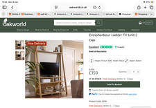 Oak Ladder TV Unit v.g.c. 174H x 105W x 38D purchased from Oak World