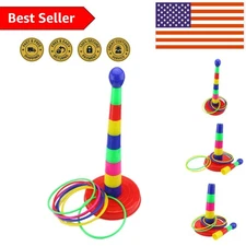 Kids' 18-Inch Colorful Ring Toss Game - Perfect for Outdoor Birthday Parties