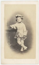 CDV circa 1865-70. Boy dressed by Moinot in Neufchâteau (Vosges).