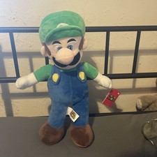Luigi Super Mario Bros Plush Toy,  17" Tall. New With Tags
