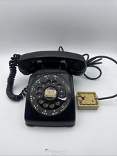 Vtg Bell System Black Rotary Dial Phone C/D 500 7-57 Western Electric UNTESTED