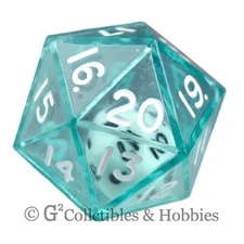 NEW Green Double Dice RPG Gaming D20 Twenty Sided Game Die Math Koplow 25mm 