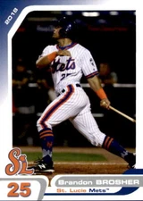 2018 St. Lucie Mets Grandstand #3 Brandon Brosher Spring Hill Florida FL Card