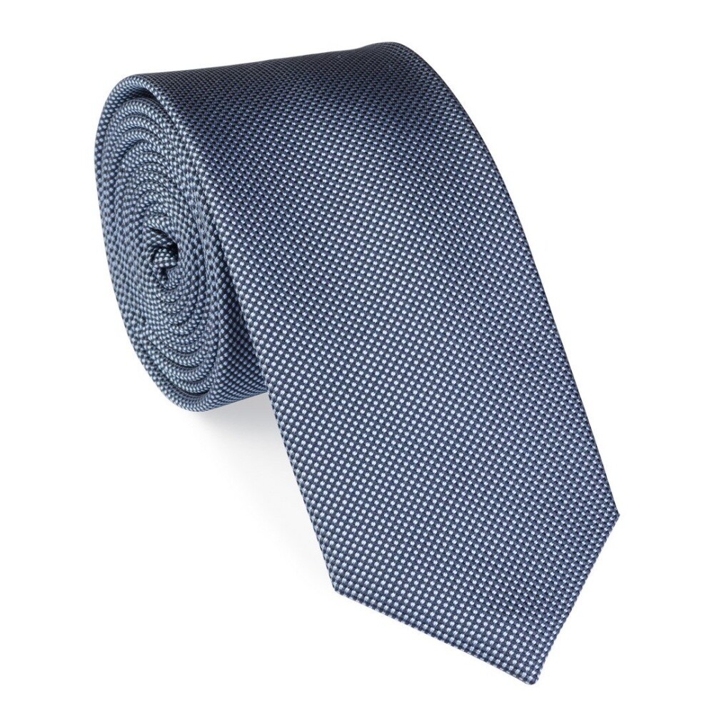 Una Delgado Corbata Perla Azul Liso 44155117