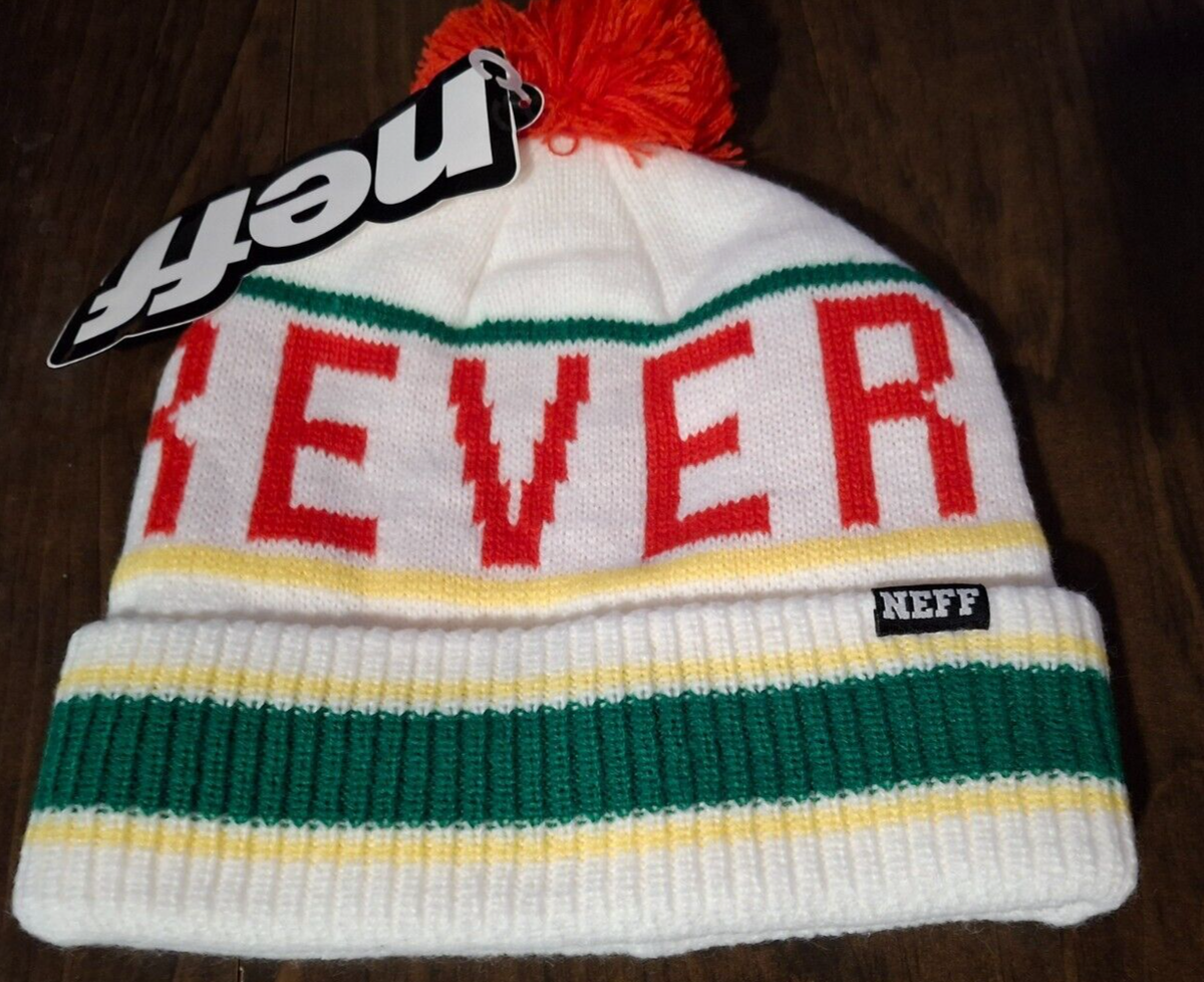 New Neff Fun Forever Beanie Hat With Red Ball Oversized