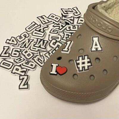 Clog Shoe Charms Alphabet Letters A - Z