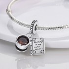 MULA 925 Sterling Silver Books Coffee Cup Charm CZ For Women Bracelet Necklace