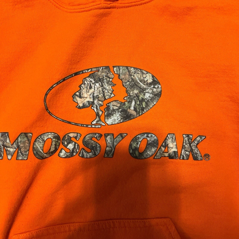 Sudadera con capucha Mossy Oak naranja para niños  Foto 2 de 3