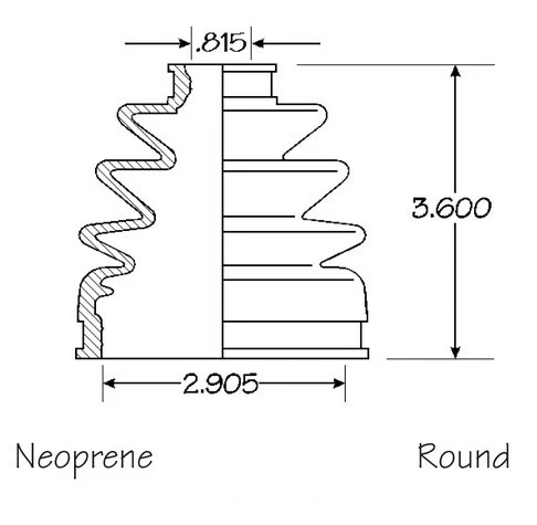 Conjunto de 4 kits de bota de eixo CV interno externo traseiro para Subaru Impreza 2005-2009 WRX Sti - Imagem 4 de 4