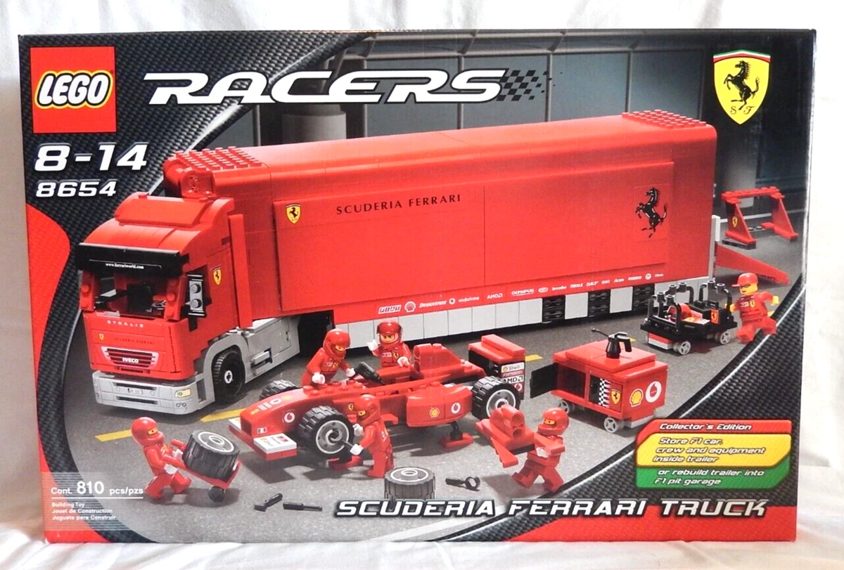 Lego 8654 Scuderia Ferrari Truck collector's edition Racers 100% Complete  NIB