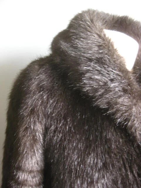 BIBA FAUX FUR COAT JACKET 8 small grizzly bear brown oversized blogger teddy - Image 4 of 4