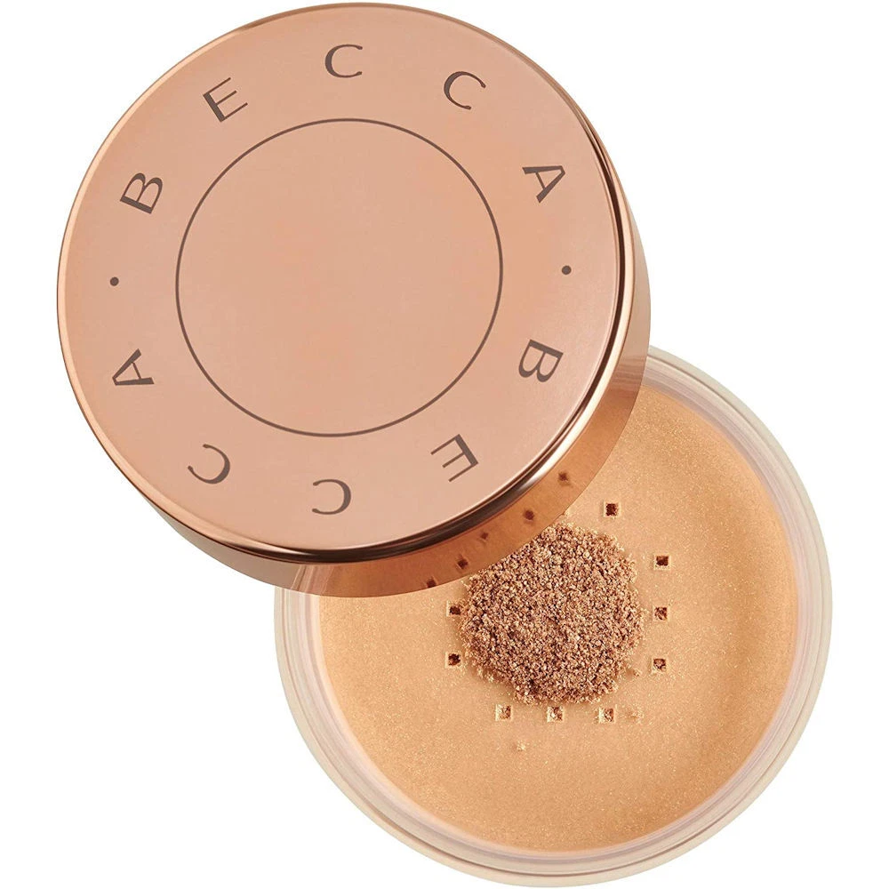 Becca Glow Dust Highlighter Champagne Pop Powder Face Light Smooth Skin