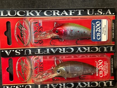 2 Lucky Craft CB 200 Crankbaits Moonsault USA SERIES NISHIKI & GHOST MINNOW NIP!