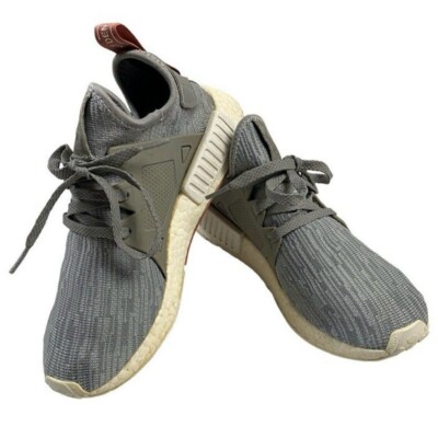 Adidas Mens NMD XR1 Prime Knit Glitch Sneakers BB3686 Onix Gray White Size 8 EUC