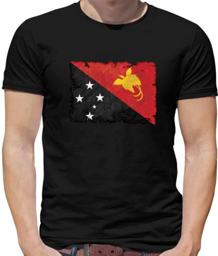 T-shirt męski z flagą Papui Nowej Gwinei - Port Moresby - Oceania - Kraj - Podróż - Zdjęcie 1 z 4