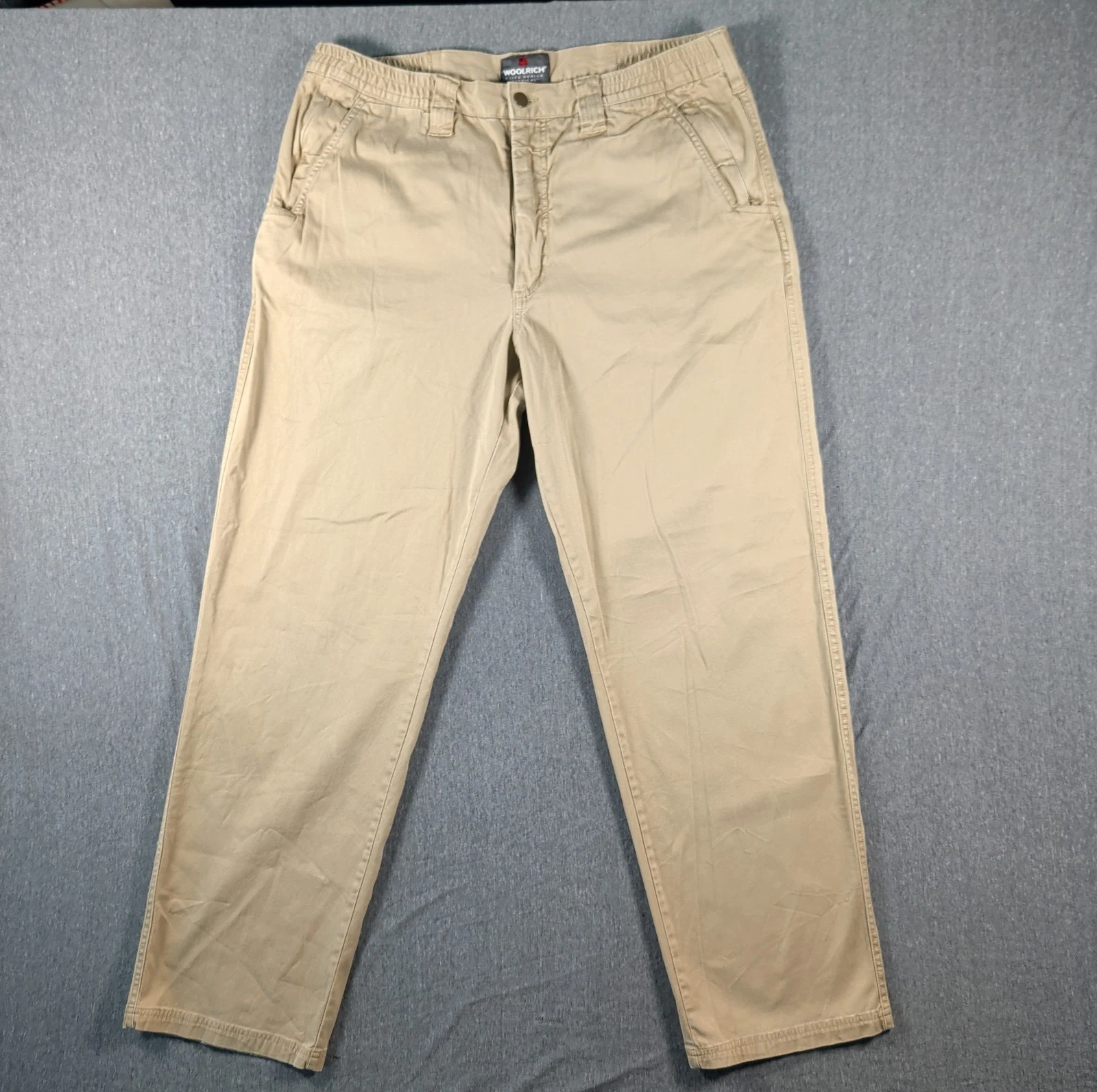 WOOLRICH Elite Series Tactical Mens Pants 36x31 Khaki 44919 Gorpcore Y2K Elastic