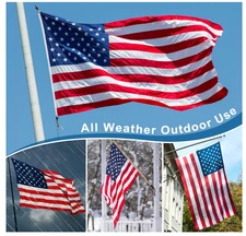 Premium American Flag 3x5 Outdoor, Heavy Duty 210D Tough Polyester