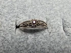 GRANDMA GRABE'S BEAUTIFUL VINTAGE STERLING SILVER OPEN BACK PINK .8G RING SIZE 3
