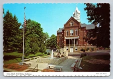 Dexter Press City Hall Tell City Indiana Photochrome Postcard 6x4