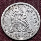 1843 Seated Liberty Dime 10c High Grade AU #101791