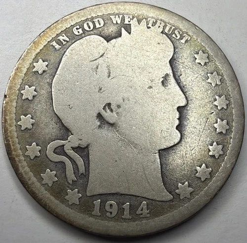 1914-p Barber quarter I12