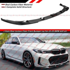 For 23-25 BMW M340i 330i G20 J Style Real Carbon Fiber Front Bumper Lip Splitter