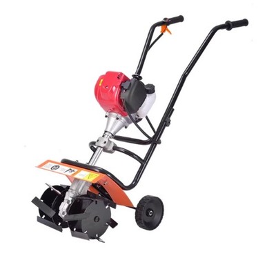 Compact Gasoline-Powered Cultivator, Rotary Tiller, Soil Turner, Weeder, and Hoe