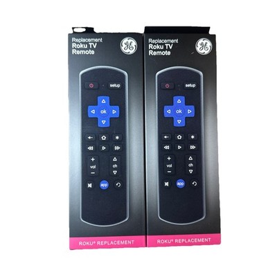 GE UltraPro Roku TV Replacement Remote (TWO PACK) 66814 NEW