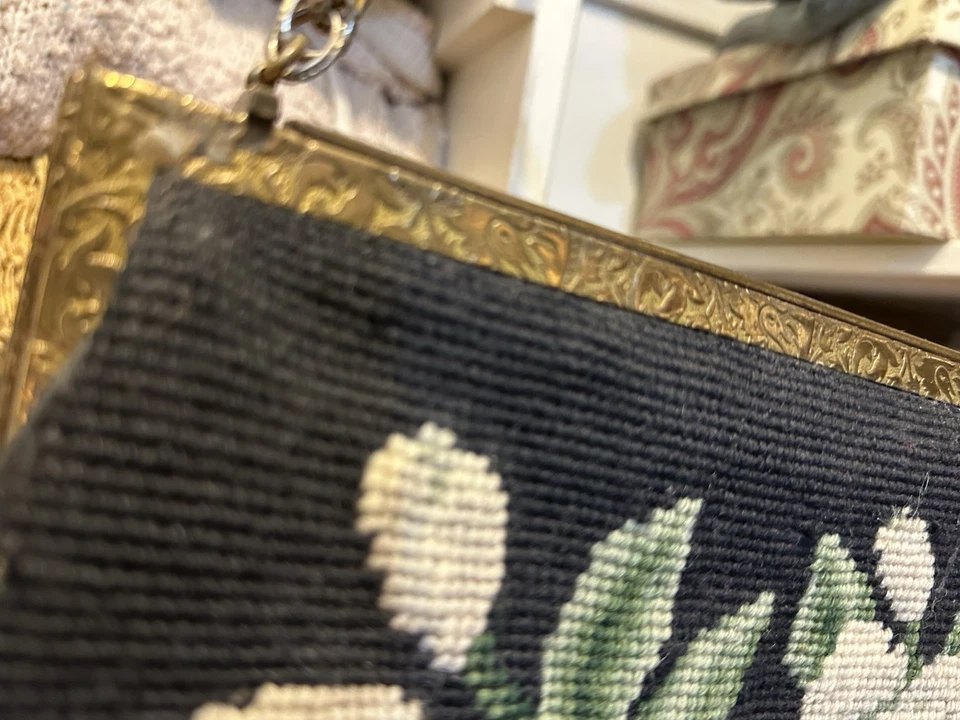 Винтажная Магнолия Дамская сумка Игла Точка соединенная цепочка для Смены Кошелька - Изображение 2 из 4