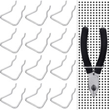 16 Pieces Pegboard Plier Holders, Stainless Steel Double Loop Pegboard Hooks