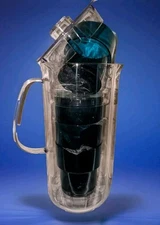 Acrylic Pitcher and Glasses Set 1 Pitcher 4 Tumbler's Stackable Unbreakable Teal