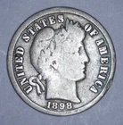 1898 Barber Dime - 90% Silver