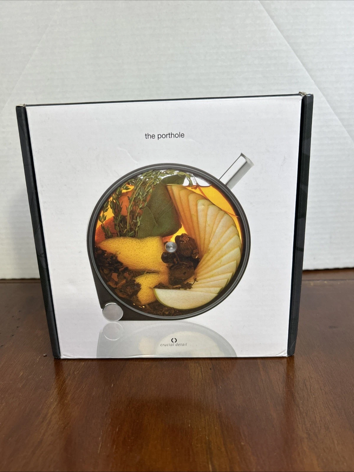 The Porthole Infuser New in Open Box by Crucial Detail, Cocktail Tea Oil Infuser