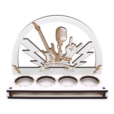 Teelichthalter „Heavy Christmas“ – Adventskranz im Schwibbogen-Design