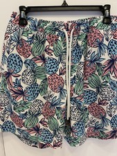 Crown And Ivy Tropical Pineapple Print Youth Large Swim Trunks 30  Waist