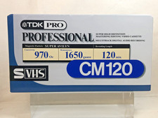 TDK PRO CM-120 S-VHS Blank Video Tape   Hi-Fi Stereo, New Sealed, Free Shipping