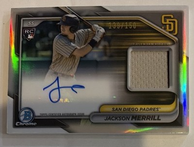 2024 Bowman Chrome Jackson Merrill Relic Patch Auto RPA (RC) #/150 #BCAR-JM