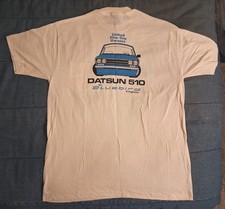 Vintage 80s Datsun 510 Racing T Shirt Blue Bird Ufo Pocket Xl Never Worn Sharp