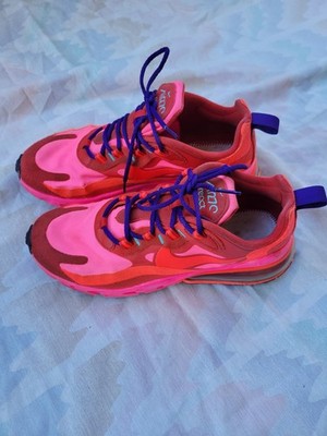 Nike Air Max 270 React Women s Low Top Lace-Up Sneakers Mystic Red AT6174-600