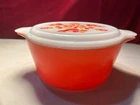 Vintage Pyrex 1.5 Qt Red Friendship Birds Casserole Dish with Lid #474