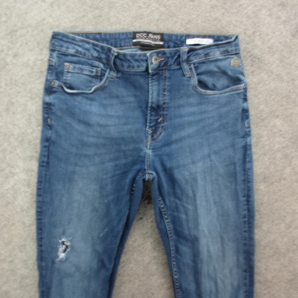 Pantalones de mezclilla DCC ajustados para hombre 32x30 azules desgastados elásticos informales modernos Foto 2 de 4