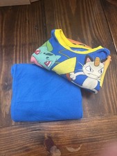 Pokemon 2 PC Long Sleeve Pajama/PJ Set - Size 6/7 sleep wear blue