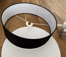 Runde Deckenleuchten Stoffschirm mittelgroß 40cm Textil Deckenlampen anthrazit