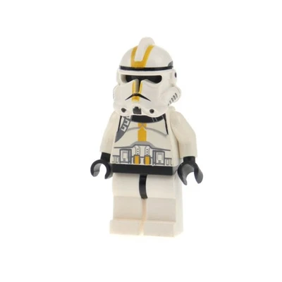 1x Lego Minifigur Star Wars Clone Trooper weiß Kopf schwarz Helm 7655 sw0128a - Bild 1 von 3