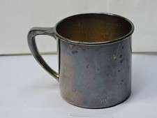NOS w defects Antique Silver Silverplate ONEIDA COMMUNITY 300 BABY CUP w/ Tag