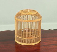 Japanese bamboo craft vintage handmade artisanal birdcage for small bird V733
