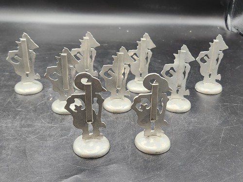 Antique Table Setting Place Card / Name Card Holders Lot Of 9 - Picture 5 of 7