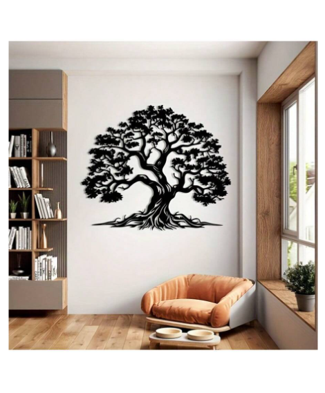 Vintage Tree Of Life Metal Wall Sculpture Nature Inspired Metal Ornament Decor