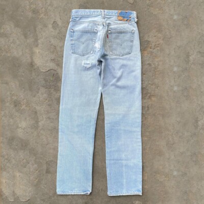 Vintage 1980's Levi's 501 Patched Upcycled Repaired Redline